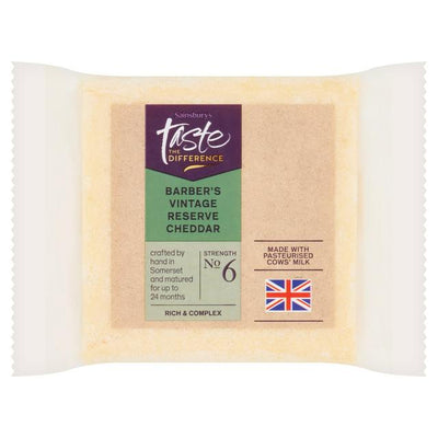 Sainsburys Sainsburys English Vintage Reserve Cheddar Cheese Taste the Difference 250g- Buy online at McGrocer