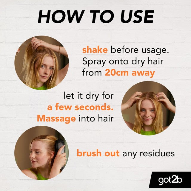 Schwarzkopf got2b Extra Texture dry shampoo 200ml (British brand)