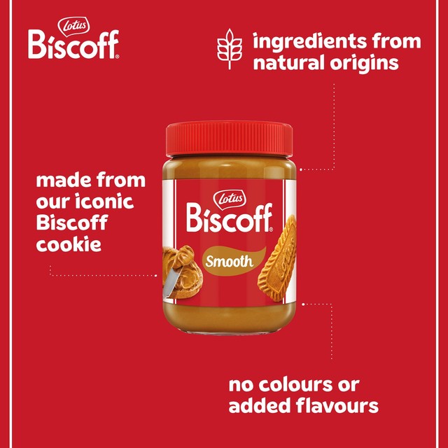 Lotus Biscoff Smooth Spread 720g, imported from the UK