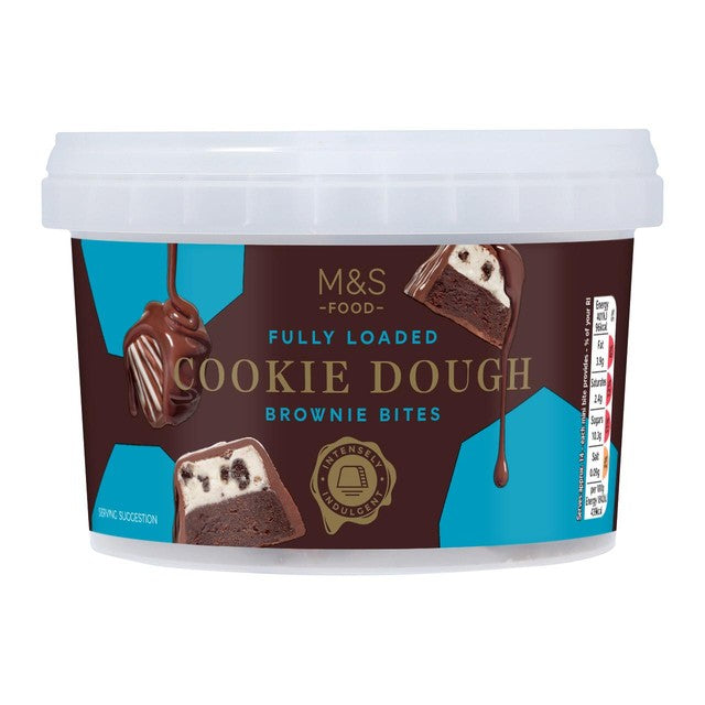 M&S cookie dough brownie bites 270g, imported from the UK