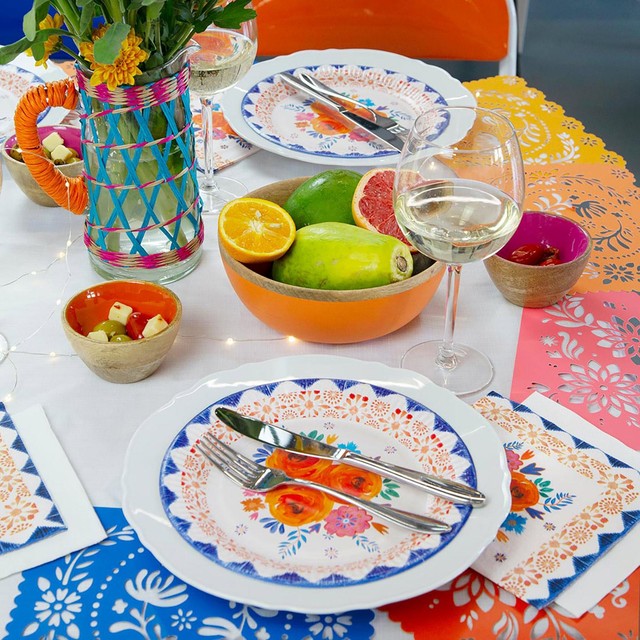Talking Tables Boho Floral paper plates 23cm diameter (British brand)