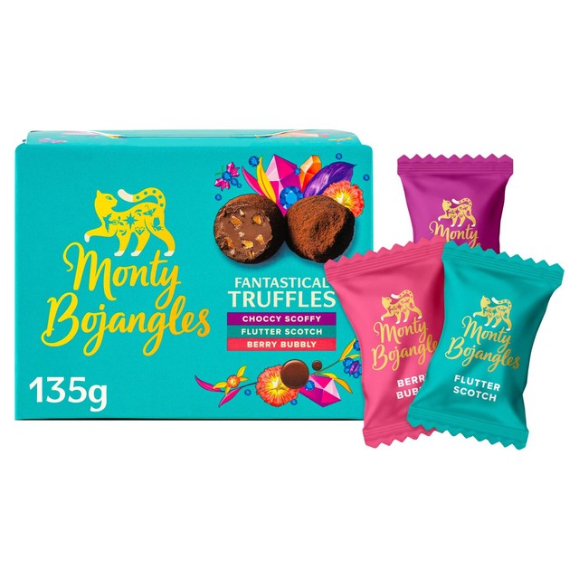 Monty Bojangles assorted flavour chocolate truffles 135g, imported from the UK