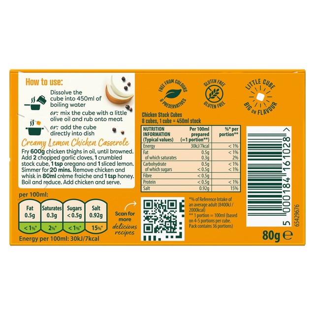 Knorr Chicken Stock Cubes pack of 8 x 10g, UK version