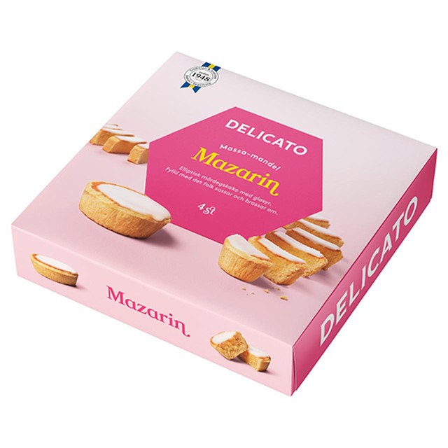 Delicato Mazarin Almond mini tart 4 x 37g - British product
