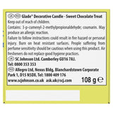 Glade scented candle sweet chocolate treat 108g, UK version