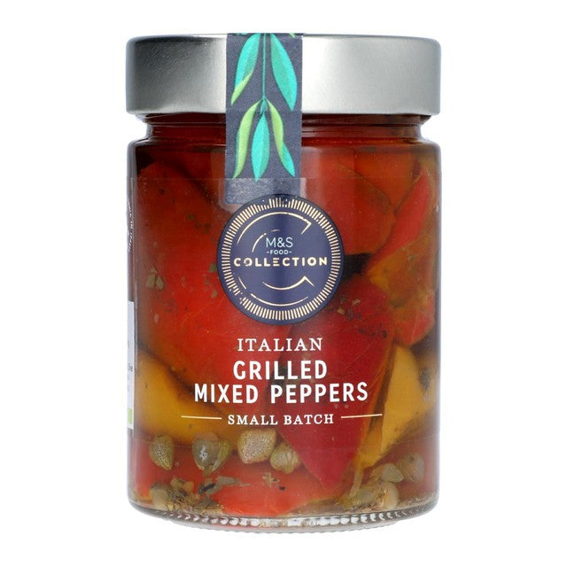 M&S grilled mixed peppers 190g, imported from the UK