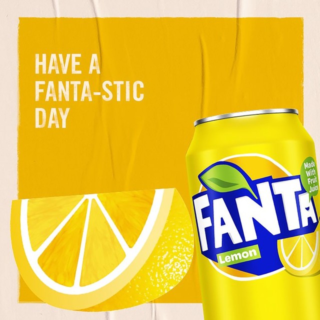 Fanta Lemon sparkling drink 24 x 330ml - British product
