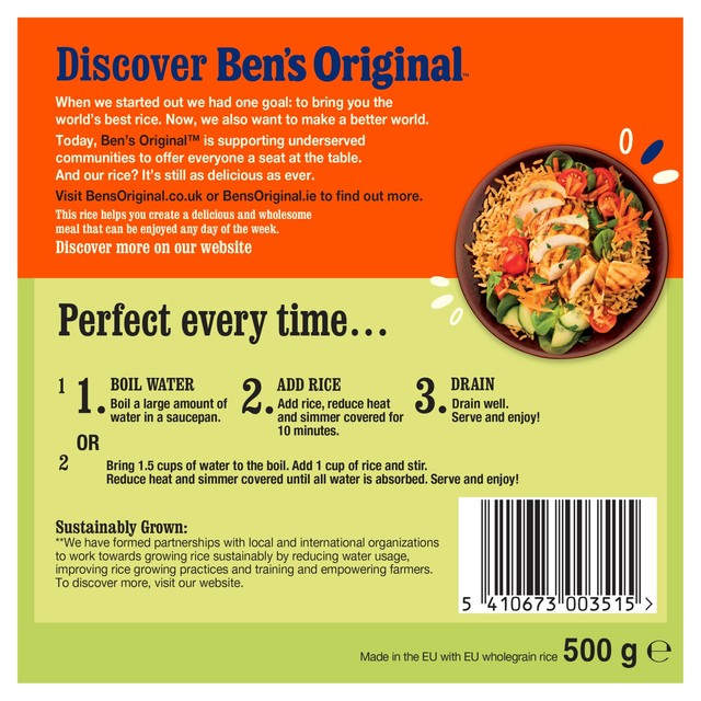 Ben's Original wholegrain rice 500g - British product