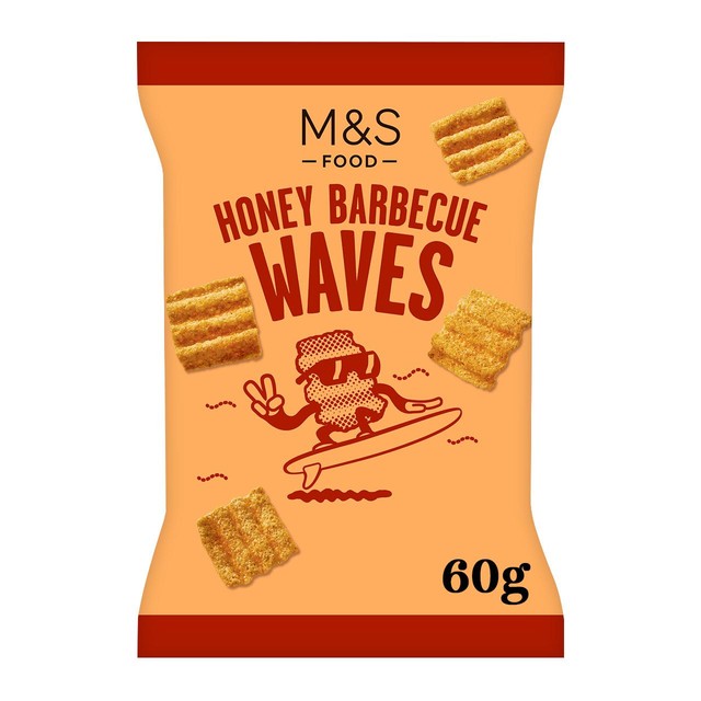 M&S Honey Barbecue Multigrain Snacks 60g, imported from the UK