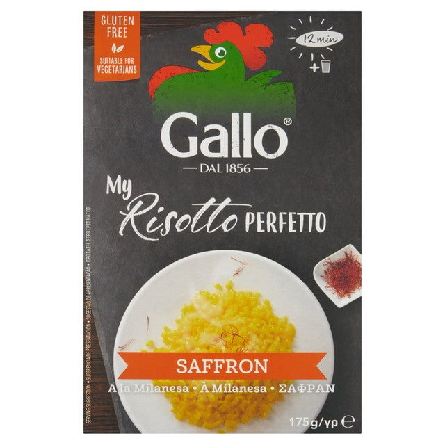 Riso Gallo saffron risotto mix 175g, imported from the UK