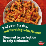 Birds Eye Steamfresh Mediterranean Vegetable Pasta frozen meal, imported from the UK
