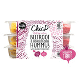 ChicP beetroot and horseradish hummus snack pack 153g - British product