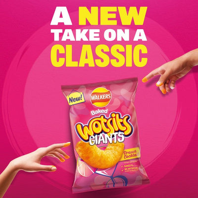 Walkers Wotsits Giants Prawn Cocktail Baked Corn Puffs 105g