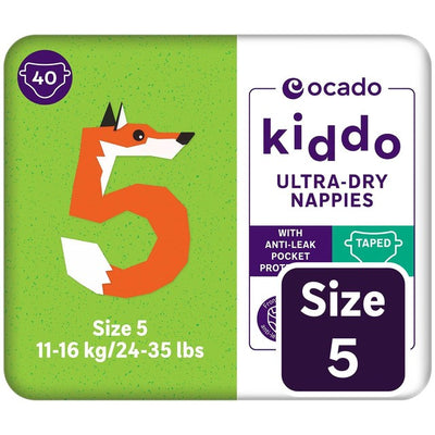Ocado Kiddo Ultra-Dry Nappies Size 5 (11-16kg)