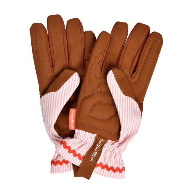 Burgon & Ball blush stripe gardening gloves, UK version