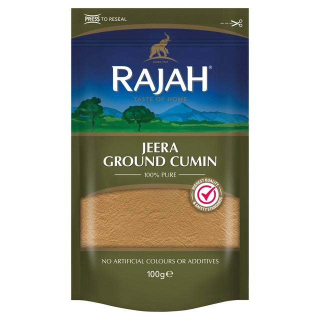 Rajah Ground Cumin Jeera Powder 100g, imported from the UK