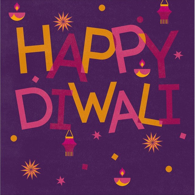 Woodmansterne Happy Diwali greeting card with envelope, UK version
