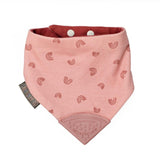 Cheeky Chompers Neckerchew Rainbow Rose teething bib one size, imported from the UK