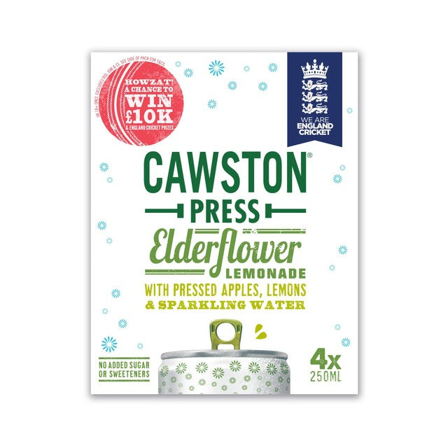 Cawston Press Sparkling Elderflower Lemonade 4x250ml packs - British product