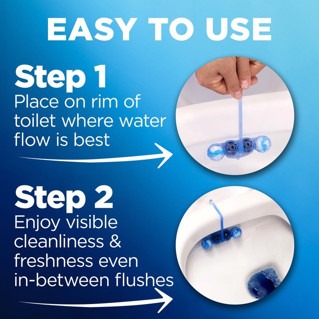 Bloo Colour Active+ Bleach toilet rim blocks 2 x 50g - British product