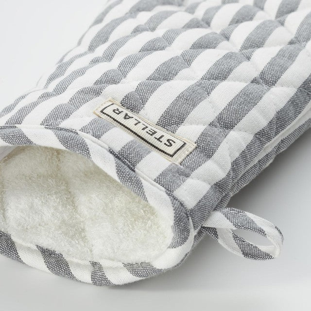 Stellar oven glove grey stripe (British brand)