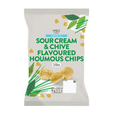 M&S sour cream chive houmous chips 110g, imported from the UK