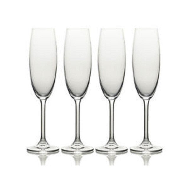 Mikasa Julie champagne flute glasses 8oz set of 4, imported from the UK
