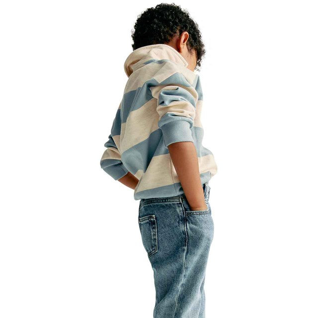 M&S blue striped rugby sweatshirt for children 4-5 years, imported from the UK
