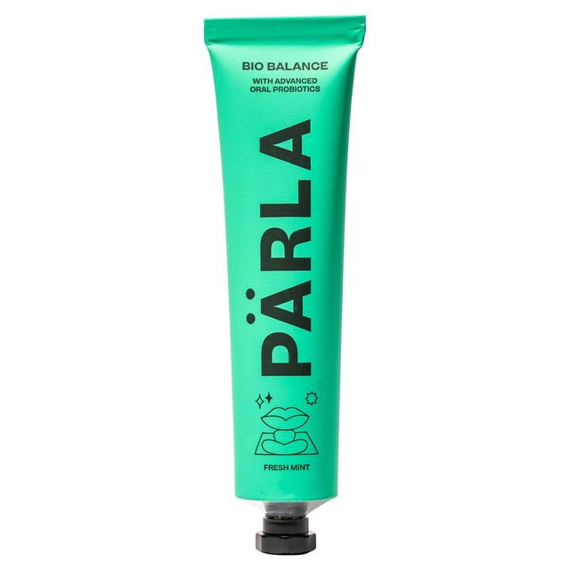Parla Bio Balance plastic-free probiotic toothpaste, imported from the UK