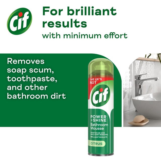 Cif citrus bathroom cleaner mousse 500ml - British product
