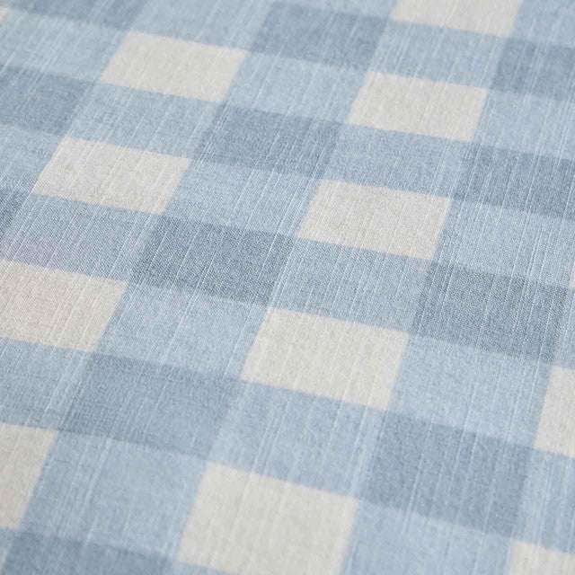 M&S cotton gingham bedding set in blue for single bed, imported from the UK