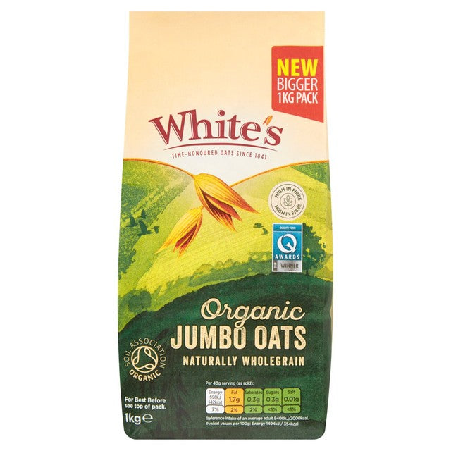 White's Organic Jumbo Oats 1kg (British brand)