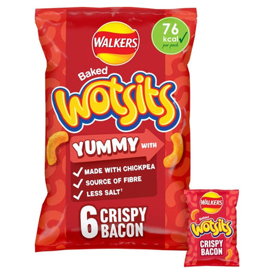 M&S Wotsits Crispy Bacon Chickpea Crisps Multipack 6 x 16g- Buy online at McGrocer