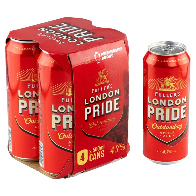 Fuller's London Pride Amber Ale beer 4 x 500ml - British product