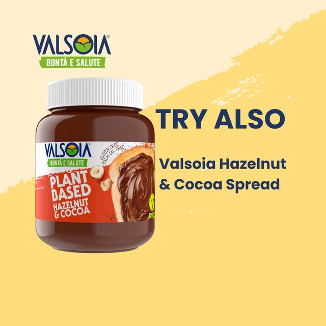 Valsoia hazelnut spread no added sugar 200g, UK version