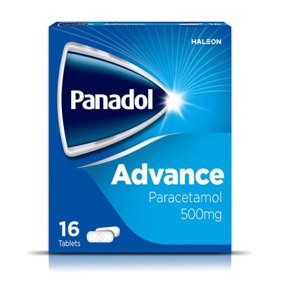 Panadol Advance Paracetamol Schmerztabletten 500mg Packung mit 16 Stück