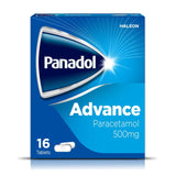 Panadol Advance paracetamol 500mg tablets 16 pack, imported from the UK