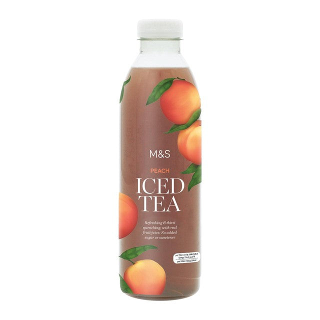 M&S Peach Iced Tea No Added Sugar 750ml, imported from the UK