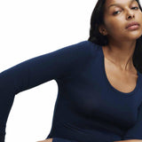 M&S women's Heatgen thermal long sleeve tops in navy, size 16, imported from the UK