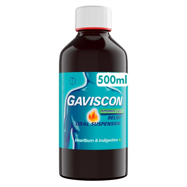 Gaviscon Peppermint Liquid oral suspension 500ml, UK version