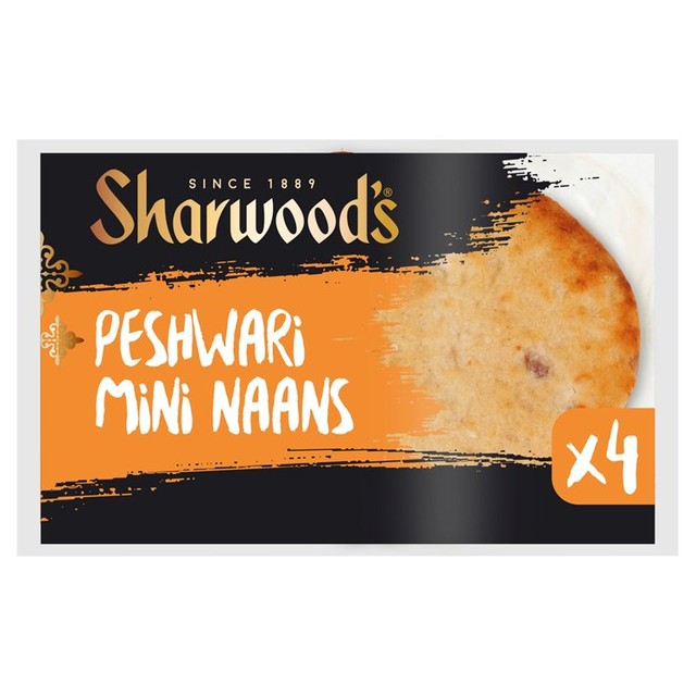 Sharwood's Peshwari mini naan bread 4 pack (British brand)