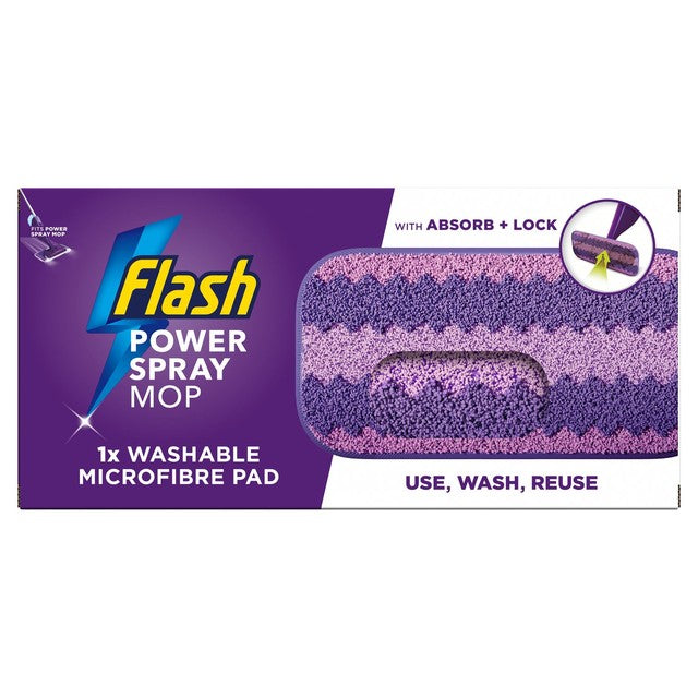 Flash Power Spray Mop washable microfibre pad - British product