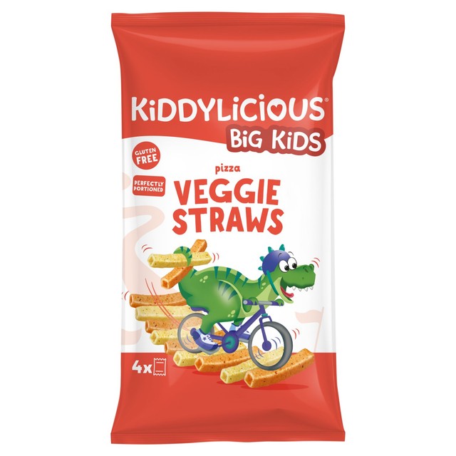 Kiddylicious pizza flavoured veggie straws kids snacks 4 x 12g, UK version