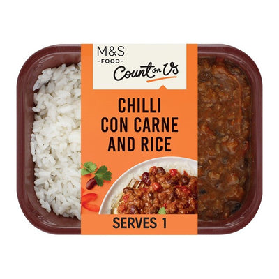 Plat préparé Chili con Carne et Riz M&S Count On Us 390g