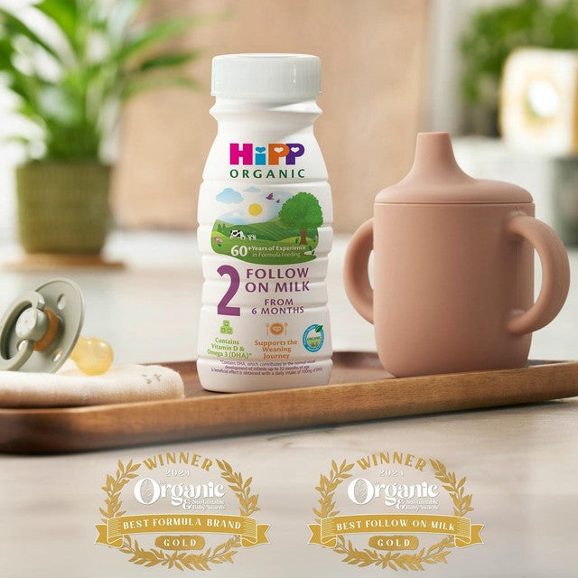 HiPP Organic 2 Follow On Baby Milk 8 x 200ml, UK version