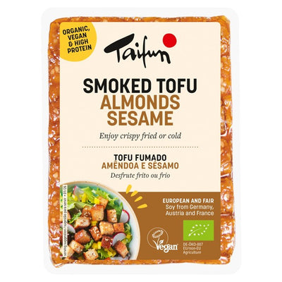 M&S Taifun Organic Smoked Tofu with Almonds and Sesame Seeds Tofu 200g- Buy online at McGrocer