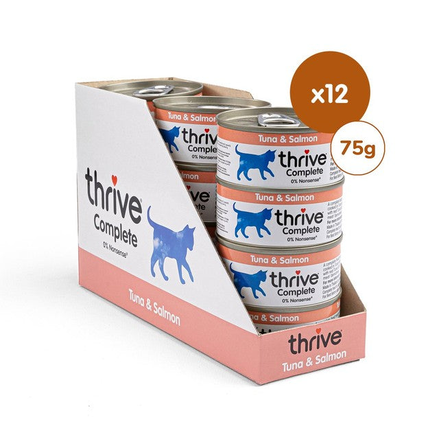 Thrive wet cat food Tuna & Salmon 75g (British brand)