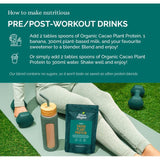 Green Origins cacao plant protein powder 300g, UK version