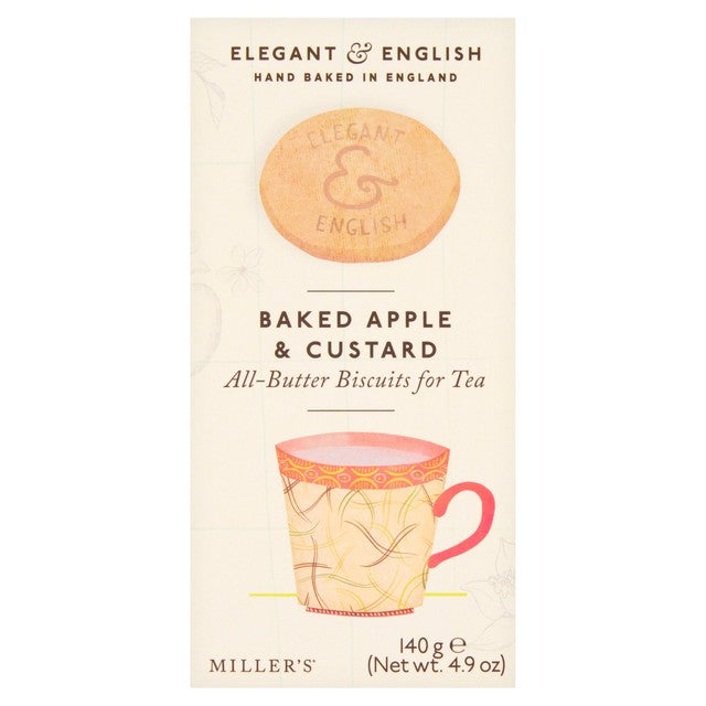 Miller's baked apple and custard biscuits 140g, imported from the UK