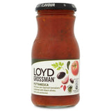 Loyd Grossman Puttanesca pasta sauce, imported from the UK